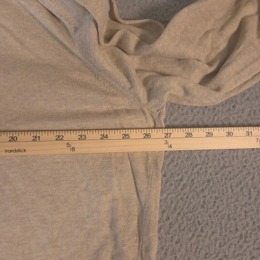 Johnston & Murphy Sweater Mens XXL Beige 100% Pima Cotton V-Neck Pullover Knit